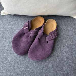 With Box Designer <strong>Clogs</strong> Slippers Cork Flat Fashion Summer Genuine Leather Slide Favourite <strong>Womens</strong> Mens High Quality Beach <strong>Shoes</strong> - Product Image 3