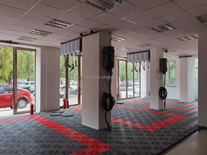 Gạch lát sàn nhà để xe hiện đại, chất liệu PP chống mài mòn, ghép nối kiểu <span class=keywords><strong>click</strong></span>, kích thước 400x400mm, chống thấm, chống trơn trượt, dùng cho trong nhà, rửa xe, triển lãm - Product Image 5