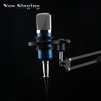 Microphone à condensateur de studio de bureau Electret bleu Chine, utilisé pour le podcasting et le chant
