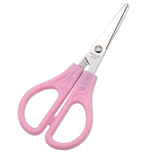Tijeras de acero inoxidable, punta recta rosa, cortadores de papel para estudiantes y oficinas, uso doméstico - Product Image 1