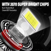 XITEM lensa Laser H7 bohlam lampu kabut Led H7 bohlam lampu depan Led H8 H9 9005 HB3 9006 HB4 CSP 3000K 6000K 8000K