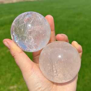 Esfera de Cristal de Cuarzo Natural Transparente al por Mayor, Esfera de Cristal Blanco Pulido, Piedra Curativa para Decoración del Hogar - Product Image 2