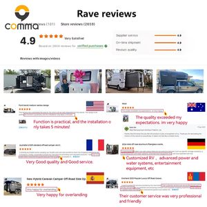 Remolque de Viaje Todoterreno Tipo Lágrima, Caravana y Autocaravana 4x4, Campers Todoterreno Pequeños para Acampar - Product Image 5