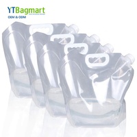 Pochette blanche pour boisson Un gallon en plastique sans BPA Stand Up Water Bag Container