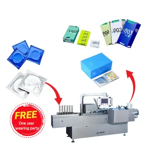 Fully Automatic Condom Cartoning Packing Wrapping Machine Condom Into Carton Box With Auto Feeding