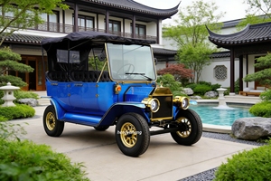 <span class=keywords><strong>Voiture</strong></span> électrique chinoise bleue classique, antique et rétro, à vendre – Véhicule classique de qualité, <span class=keywords><strong>voiture</strong></span> vintage classique - Product Image 2