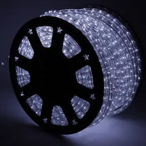 Outdoor Weihnachts beleuchtung Led Seil, LED Seil Lichter Roll Strip Kalte Hochzeits dekoration Motiv Warmweiß Led Seil Lichter Themenpark