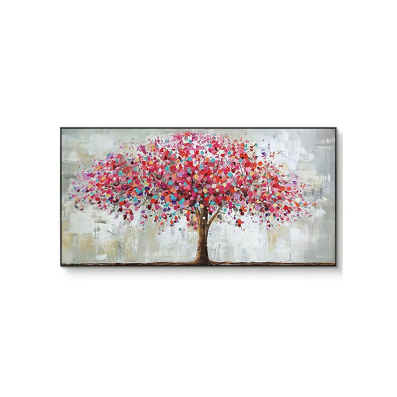 Happy apple tree pure handmade oil painting restaurant conference room hotel hanging painting