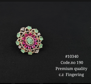 Anillo de Dedo Ajustable de Latón con Circonita Cúbica Chapada en Oro, Joyería de Moda para Boda y Compromiso, Regalo para Mujer - Product Image 1
