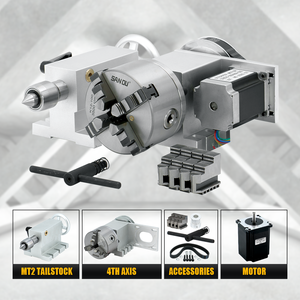 4e Indexering Verdeelkop 4 Kaken Chuck Nema 23 Closed Loop Stappenmotor Verdeelkop Voor Freesmachine-Set - Product Image 3