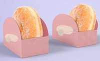 Boîte d'emballage alimentaire jetable personnalisée de qualité alimentaire pour donuts, muffins, pains et desserts, en papier sulfurisé