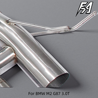 Silencieux intermédiaires arrière en acier inoxydable à longueur égale, compatibles avec les systèmes d'échappement Valvetronic BMW M2/M3/M4 G87/G80/G82 3.0T, pour un son profond et puissant.