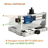 Nouvelle Mini-Fraiseuse CNC Zhong Hua Jiang 3018, 3 Axes, 300x180x45mm, 300W, Graveur de Bureau Mach3 pour Découpe Simple du Bois et du Métal