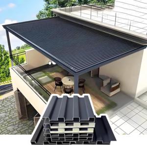 סוכך גשם מפאנל אלומיניום אפור, סוכך גשם מפאנל אלומיניום לבן, סוכך הצללה - Product Image 1