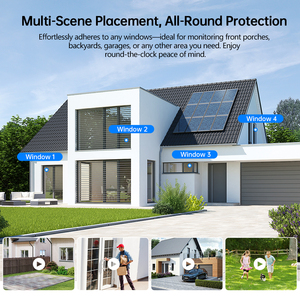 กล้องรักษาความปลอดภัยแบบมีสาย 3MP สำหรับติดหน้าต่าง กล้องวงจรปิดภายในอาคาร HD WiFi 2.4G&<span class=keywords><strong>5G</strong></span> กล้องมองกลางคืนแบบสี ตรวจจับความเคลื่อนไหวด้วย AI สำหรับความปลอดภัยภายในบ้าน - Product Image 5