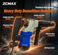 Marteau de démolition électrique ZCMAX 0810 850W SDS PLUS 3200BPM pour la démolition de murs et de sols en béton
