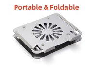 IDock Support d'Ordinateur Portable Ergonomique en Métal Pliable, Réglable en Hauteur et Multi-Angles, avec Ventilateur et Hub USB en Option