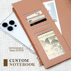 Máy tính xách tay biểu tượng tùy chỉnh NFC Chip A5 Tạp Chí sang trọng chất lượng cao PU da OEM Dây Kéo Túi bán buôn Nhật Ký Vòng chất kết dính kế hoạch - Product Image 4