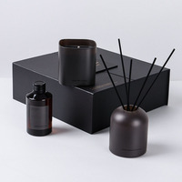 Coffret Cadeau Personnalisé Écologique Diffuseur de Parfum et Bougie Parfumée 150ml avec Boîte Cadeau Magnétique à Deux Portes pour Maison, Bureau, Hôtel
