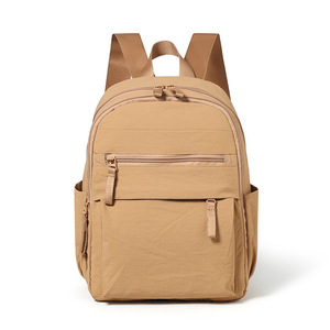 Trọng Lượng Nhẹ Phong Cách Rắn Màu Nylon Dây Kéo Ba Lô Chống Thấm Nước Công Suất Lớn Đa Năng Trường Sinh Viên Đại Học Người Đàn Ông Giản Dị - Product Image 1