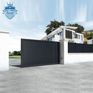 Porte coulissante pliante d'entrée, porte de cour avant, porte de garage en aluminium, <span class=keywords><strong>prix</strong></span>, portes motorisées modernes, portes coulissantes pliantes - Product Image 1