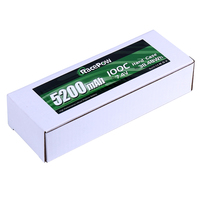 Paket Baterai Mobil RC RacePow Discharge. Baterai Lipo RC 2S 7.4V 100C 5200mAh dengan Casing Keras untuk Mobil RC