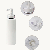Bouteilles cosmétiques en plastique PEHD personnalisées de luxe 100/200/250/300/500ml vides blanches mates pour emballage de gel douche et de shampoing