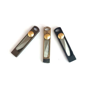 Couteau porte-clés portable en acier inoxydable, mini-outil de coupe-affûtage compact, design compact pour ouvrir les colis, équipement de survie, argent - Product Image 1