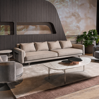 Fauteuil pivotant moderne en tissu rembourré, forme tonneau arrondi, pour villa, hôtel, salon, meuble d'appoint
