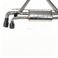 Système d'échappement pour BMW Série 5 540i G30 B58 3.0T 2017-2023 SS304 avec double valve, silencieux simple, embouts quadruples, tuyau CatBack