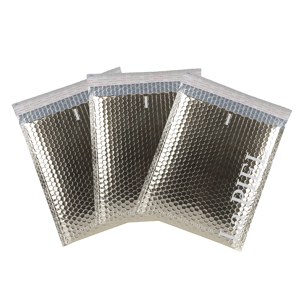 Metallic Bubble Mailer Custom Logo Metallic Bubble Envelope for Cosmetics Packing Bag