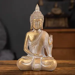 Resin Crafts Serene Buddas for home office tabletop shelf desktop spiritual living room decoration Buddha Statue