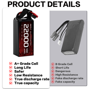 Pin Lipo chất lượng tốt nhất 12S 14S 18S 24S 5C/10C, Pin Drone 6S 22000 mAh, Pin trạng thái rắn cho Drone - Product Image 3