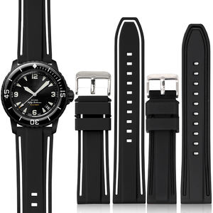 สายนาฬิกาซิลิโคนสองสีสำหรับ SWATCH x Blancpain นาฬิกายาง22มม. สำหรับห้าสิบชุดห้ามหาสมุทร - Product Image 1