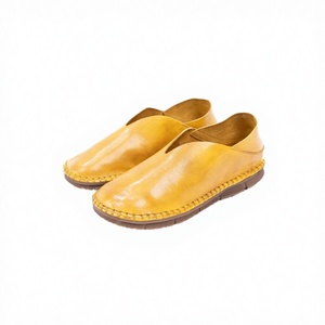 Genuine Leather Slip-On Retro Dirty Casual Walking <b>Shoes</b> <b>Soft</b> Anti-Slip Breathable Lightweight Comfort Hard-Wearing Spring - Product Image 2
