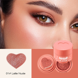 Blush Liquido a Forma di Cuore con Applicatore a Spugna, Tinta Naturale a Lunga Durata per Guance, Blush Viso Portatile - Product Image 3