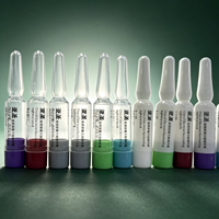 Ampoules jetables en gros, flacons cosmétiques en plastique, ampoules d'essence de collagène avec bouchons multicolores
