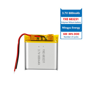 Precio de fábrica de alta calidad 3,7 V/800mAh Bolsa recargable Baterías de iones de litio Modelo de alta seguridad 683231 - Product Image 1