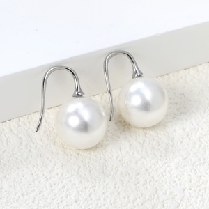 Pendientes de Perlas Clásicos de Moda, Joyería Simple y Moderna, Hipoalergénicos, Chapados en Oro de 18K, de Acero Inoxidable, para Mujer - Product Image 5