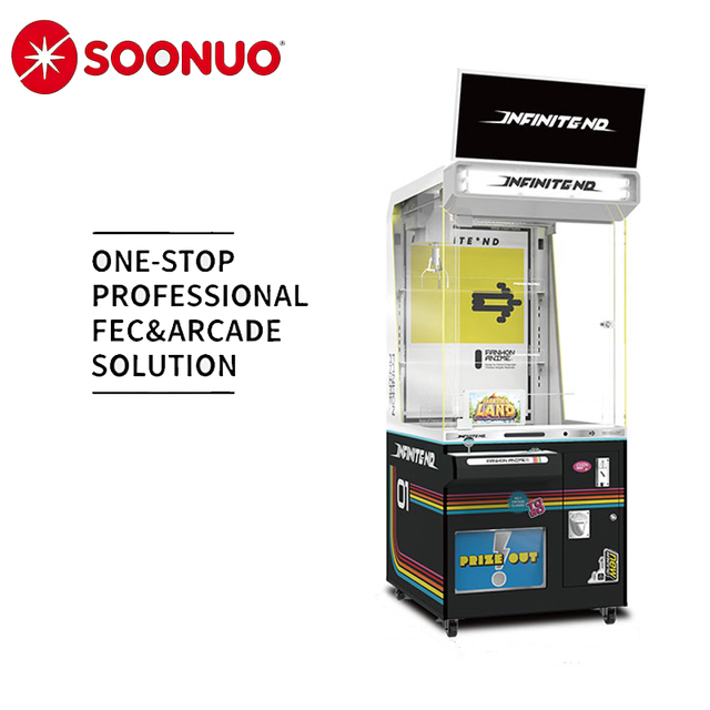 Kids Claw Crane Arcade Vending Machine LCD Screen Interactive Mini Games Advertising Display Metal Card Reader Coin Operated