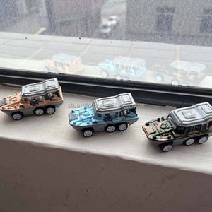 Aleación creativa anfibio automóvil coche tirar hacia atrás vehículo militar barco coche modelo de Metal juguetes coleccionables - Product Image 4