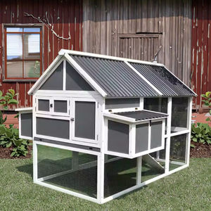 Villa Anjing Kayu Ukuran Besar Anti Hujan untuk Luar Ruangan, Kandang Ekstra Besar dengan Pintu Rangka Baja, Rumah Hewan Peliharaan Raksasa dengan Jendela yang Dapat Bernapas - Product Image 4