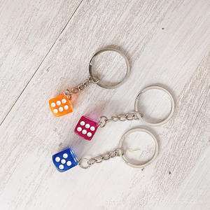 Fanhua llavero simulación color dados llavero resina color sólido tridimensional <span class=keywords><strong>mini</strong></span> colgante accesorios dados llavero - Product Image 6