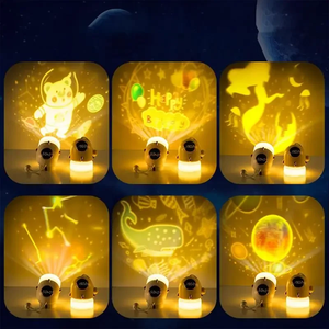 Reloj Despertador con Forma de Cohete, Linda Lámpara Nocturna de Dibujos Animados, Luz LED de Proyección Nocturna, Recargable por USB, Multifuncional Familiar - Product Image 2