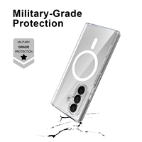 Casing Magnetik Transparan Ultra Tipis untuk Samsung Galaxy Z Fold 8 Perlindungan Penuh Bodi PC TPU Ring Bumper Skin