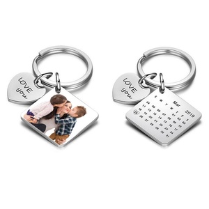 Oneway Wholesale Metal Sublimation Family Lovers Couple Key Chain Custom Designers Photo <b>Keychain</b> - Product Image 6
