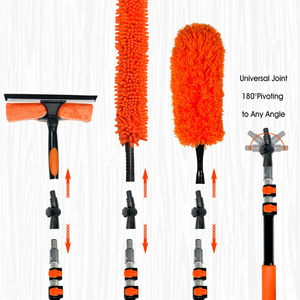 <span class=keywords><strong>Perche</strong></span> <span class=keywords><strong>télescopique</strong></span> multifonctionnelle en aluminium avec cueilleur de fruits, scie de taille, raclette, plumeau et kit d'outils de <span class=keywords><strong>peinture</strong></span> - Product Image 6