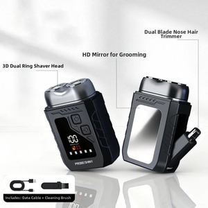 Mini Afeitadora Eléctrica 2 en 1, Recortadora de Vello Nasal Eléctrica con Pantalla Digital, Doble Cabezal, Impermeable, Recortadora de Vello Nasal Inteligente - Product Image 4