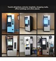 Distributeur automatique de thé et de café avec lecteur de code QR, machine à café commerciale, distributeur automatique de café à écran tactile