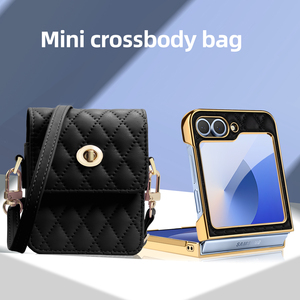 Vietao-Luxe Bandoulière Pliable Écran de Luxe PU Sac en Cuir pour <span class=keywords><strong>Samsung</strong></span> Z <span class=keywords><strong>Flip</strong></span> 6 5 <span class=keywords><strong>4</strong></span> 3 pour Huawei P50 Téléphones Mobiles - Product Image 6